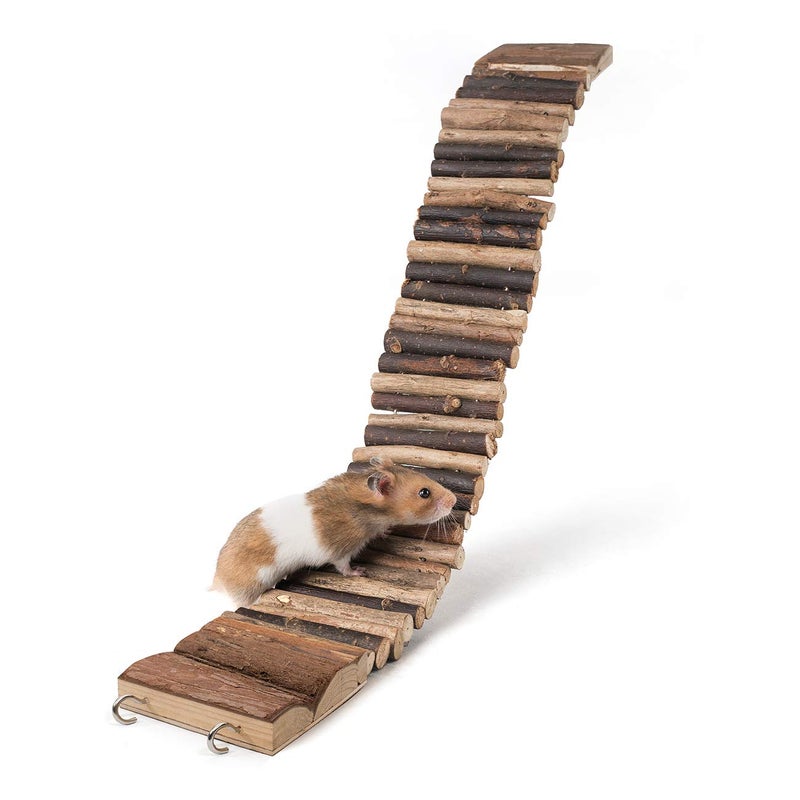 Niteangel Hamster Suspension Bridge Toy - Long Climbing Ladder for Dwarf Syrian Hamster Mice Mouse Gerbils and Other Small Animals (21.8" L x 2.8" W) - Image 1